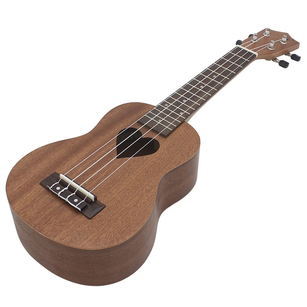 

21 Inch Ukulele 4-String Solid Wood Ukulele for Beginner Professional Instrument Smooth Safe Design Ideal for 's