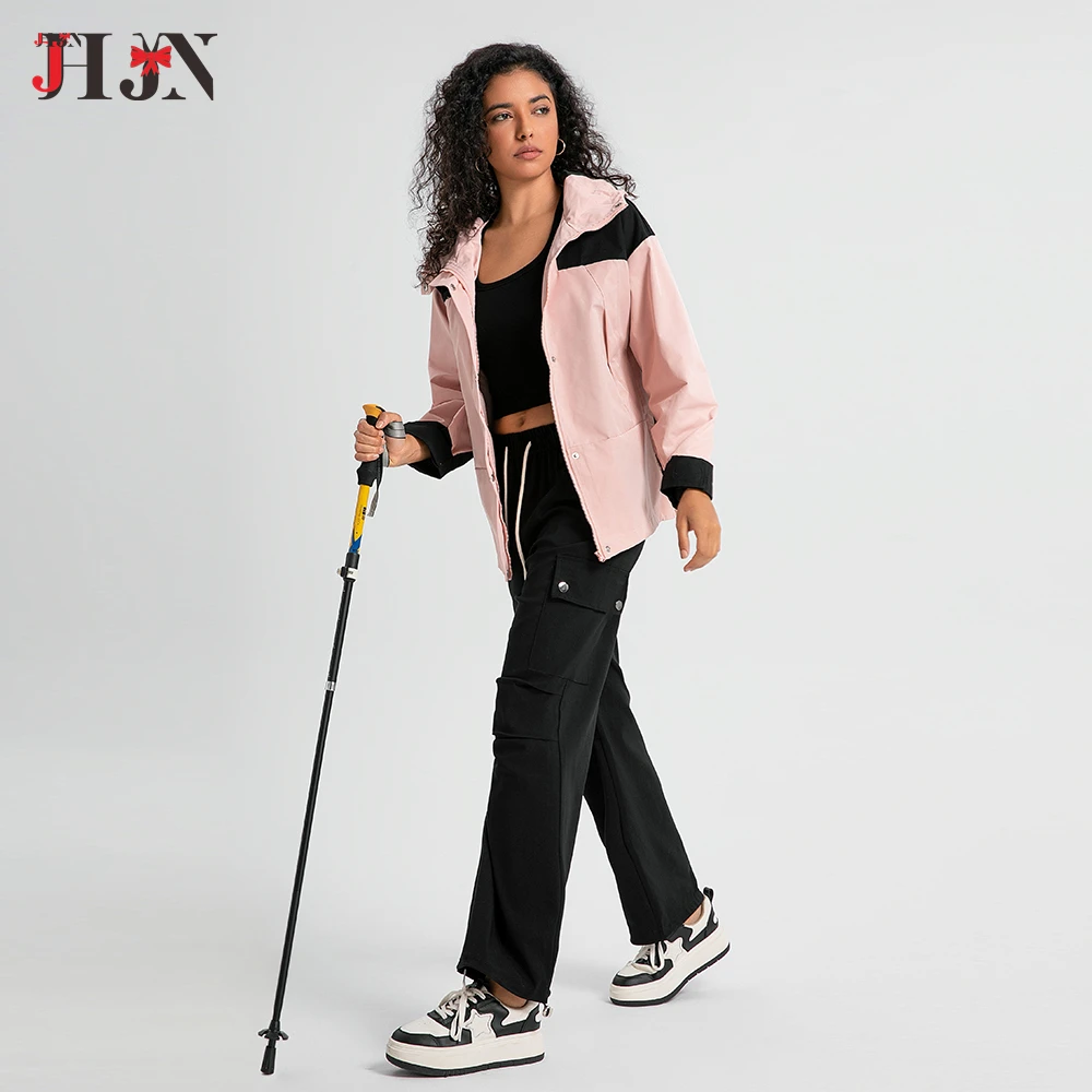

Casual Women's Clothing Interchange Jacket Hooded Windproof Suit Outdoor Hiking Mountaineering Sportswear Luxury Brand