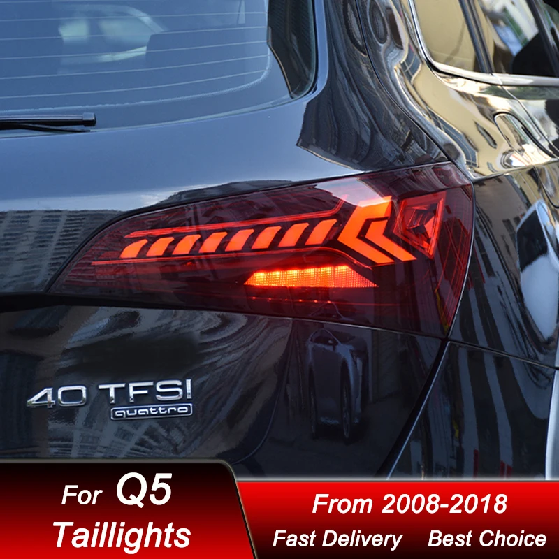 Hot styling Car Tail Lights For Audi Q5 Q5L 08-18 to new style full LED Tail Lamp Dynamic Turn Signal Light Tail Lamp Assembly