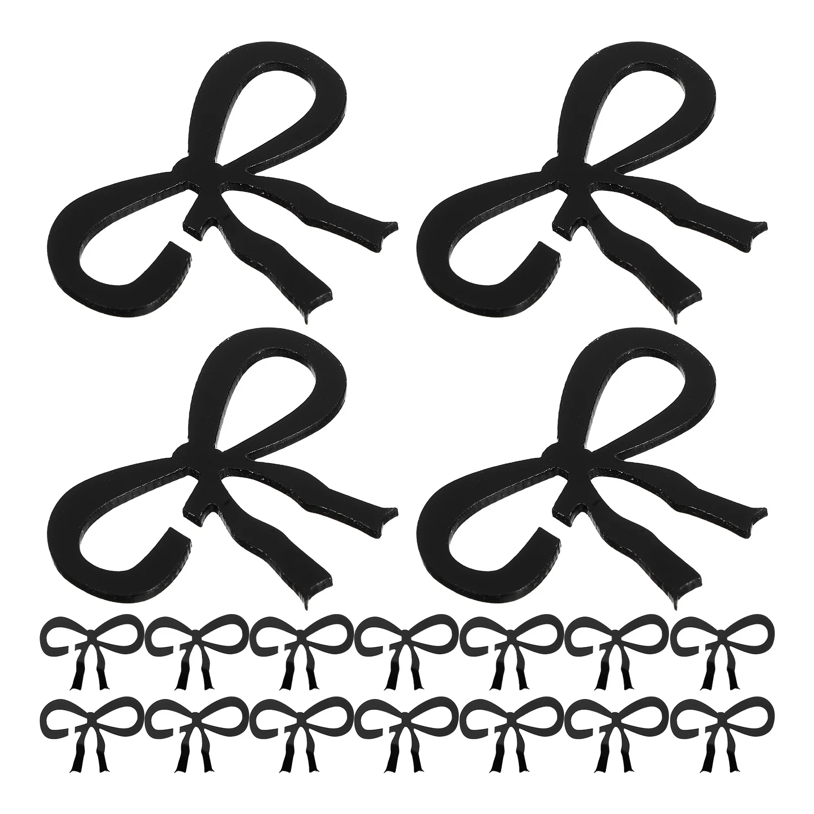 

25Pcs Acrylic Bows Wine Glass Charms Elegant Drink Markers Reusable Wedding Birthday Cocktail Party Decorations Tags