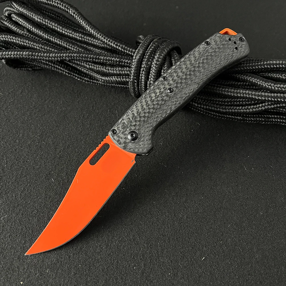 

BM15535 Survival Pocket Hunting EDC Folding Knife Portable Carbon Fiber Handle Camping Jackknife Outdoor Rescue Tool Men's Gift