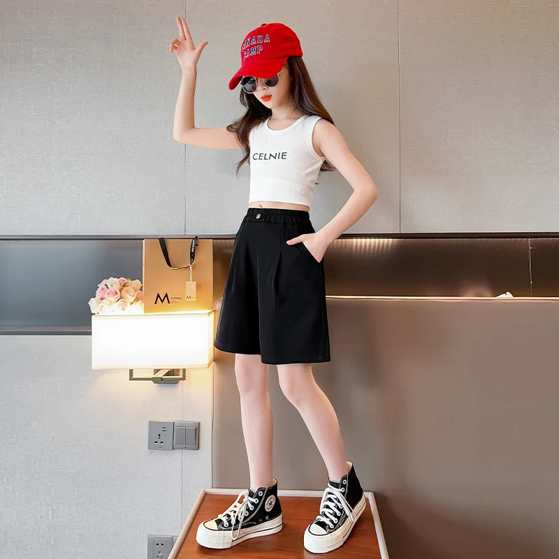 

2026 Children's Summer Ice Silk Shorts Spring Girls' Cotton Shorts Autumn Boys' Sports Pants Beach Swimming Pants