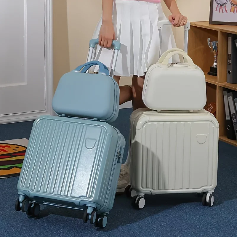 ใหม่ 2pcs ทนทาน PC Hardshell Carry-On ชุดกระเป๋าเดินทาง,18 "& 14" SPINNER ล้อกระเป๋าเดินทางสําหรับเดินทางและการถ่ายภาพ