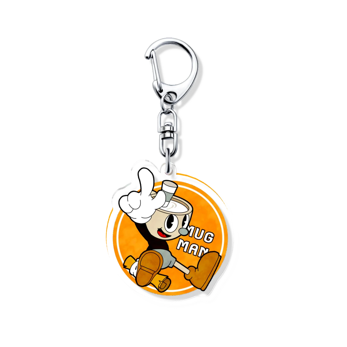 Picture 3: Cuphead Mugman Acrylic Keychain Cute Game Related Products Funny Gift Bag Charms Pendant Key Chain Souvenir Creative Accessorie