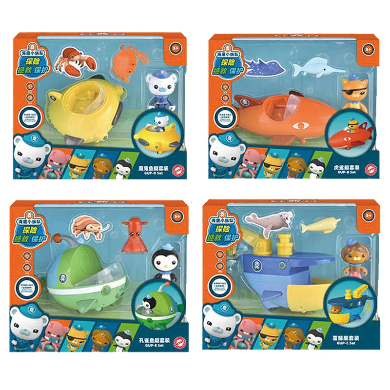 Octonauts Above Beyond Explore Rescue Protect Toys Barnacles Kwazii Dashi Peso GUP-D B E C Sound Movable Set Anime Action Figure