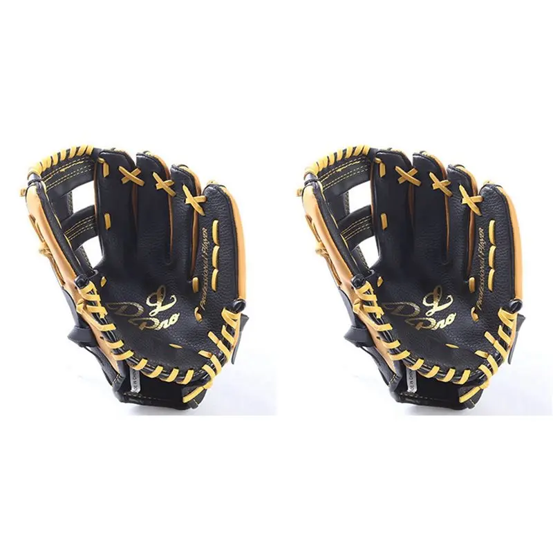 【TRAVEL ESSENTIAL】2X Double Layer Cowhide Baseball Glove, Softball Glove 11.5Inch, Suitable For Teenagers