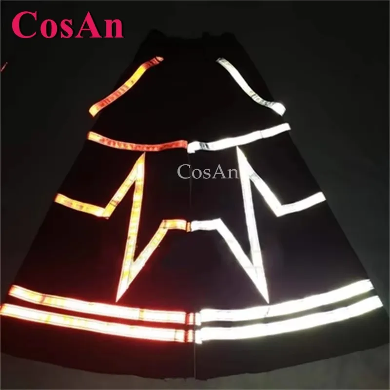 CosAn AUS Large Shield Reflektierende Streifen Ghost Dance Pants Fashion Reaper Phat Pants Schlaghosen Grim Reflektierende Hosen Neu