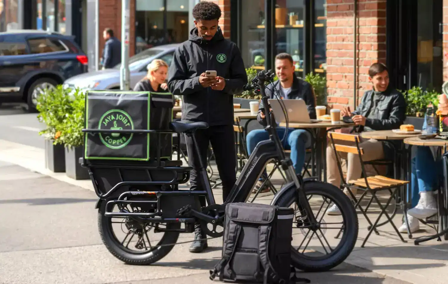 Safe Cargo E-bike 20inch Electric Cargo Bike 3.0 Fat Tire Bike 250W All Terrain E-bike Moped-style Family Bike