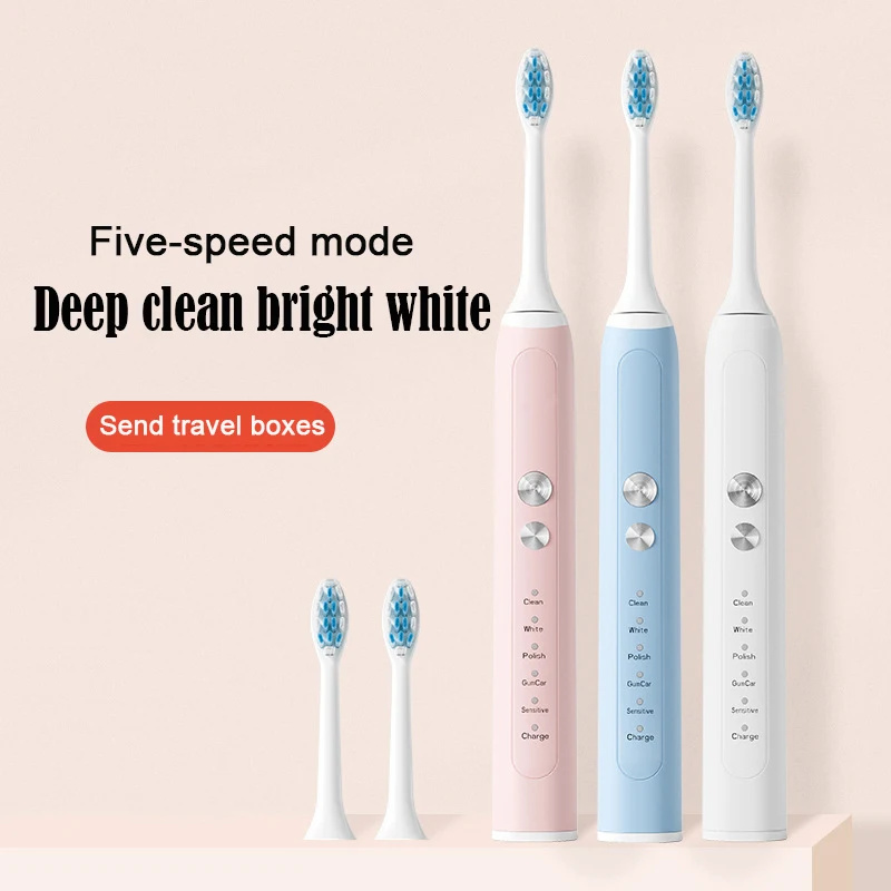 

Sonic Electric Toothbrush Adults Electric Toothbrushes with 4 Tooth Brush Replacement Head and 5 Brushing Modes