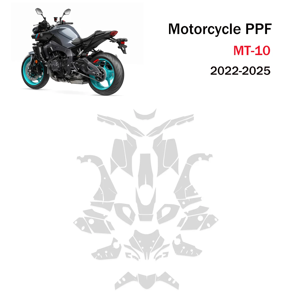 

For YAMAHA MT 10 Paint Protection Film Self-Healing TPU Full Coverage Anti-Scratch UV Resistant MT10 2022-2025 Motorcycle PPF
