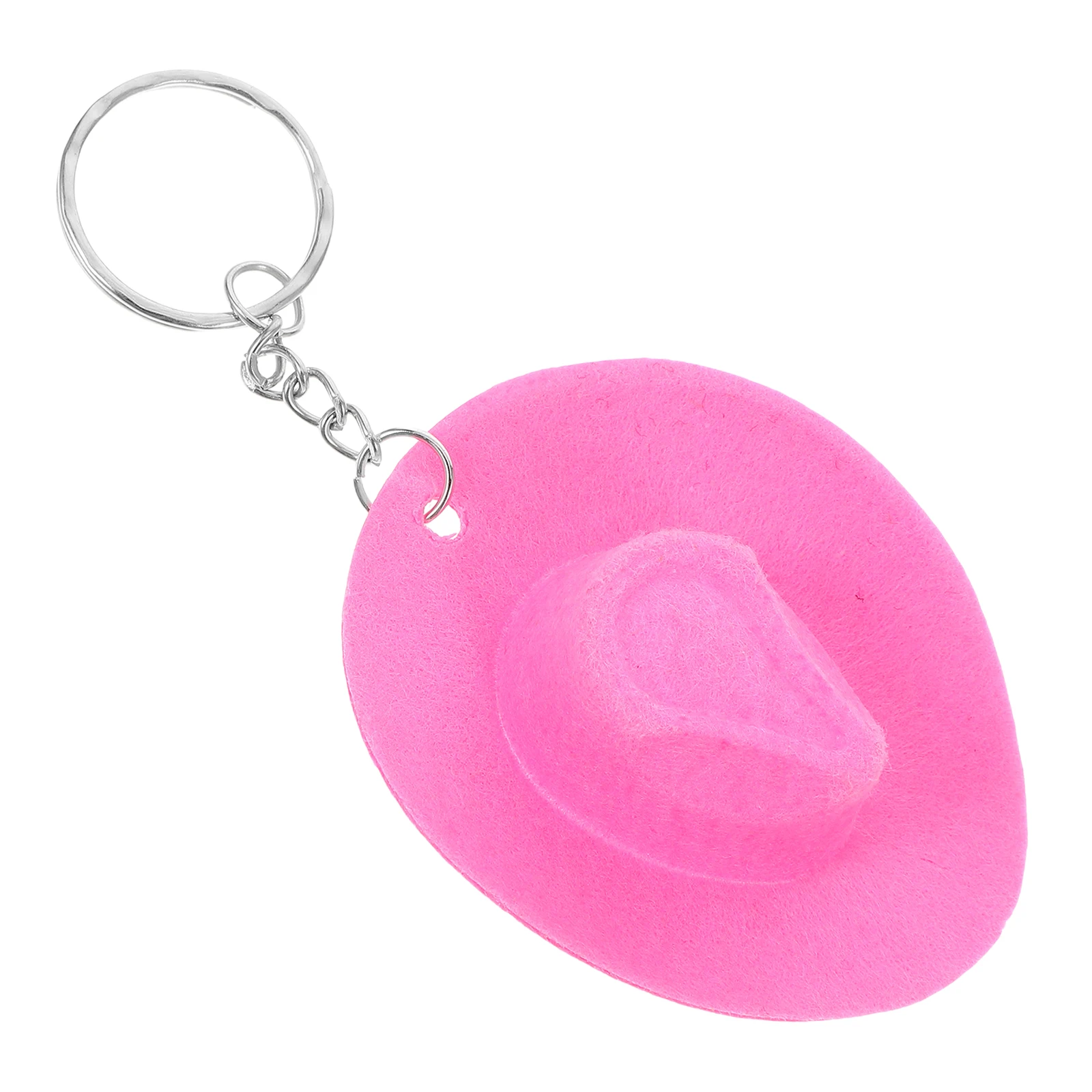 

1pcs Cowboy Hat Keychain Mini Denim Bag Charm Pink Car Key Holder Women Party Favor Gift Accessories Trendy Cowgirl Style Decor