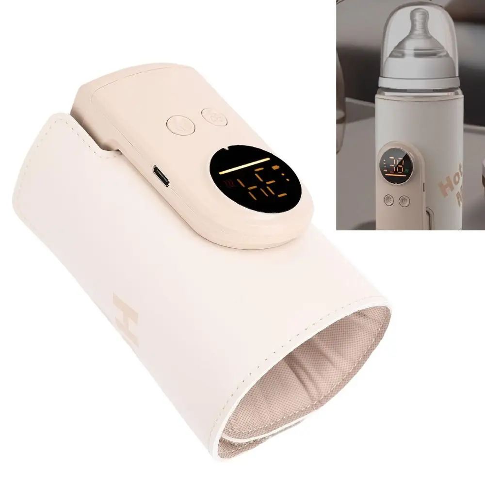 

Constant Temperature Baby Bottle Warmer Digital Display Wireless Bottle Insulation Cover Rapid Warming Nighttime Milk Warmer