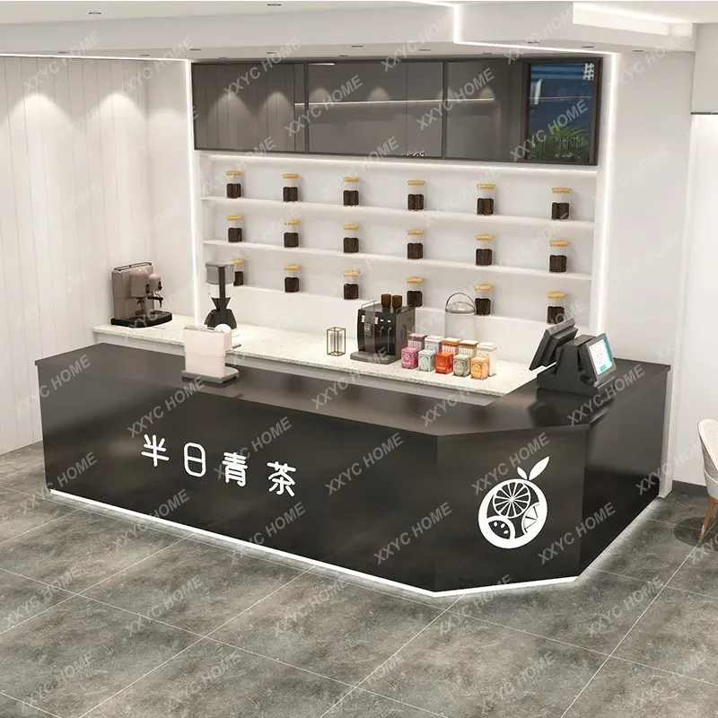 XX  Beauty Salon Simple Front Desk Small Drinking Shop Bar Table Beauty Salon Checkout Page Company Reception Counter