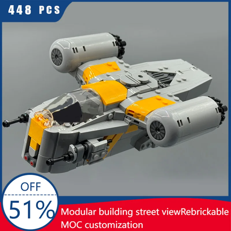

488 PCS Star Battle Series MOC Creative Cool Starfighter Building Blocks Model Assembly Display Toys For Children Birthday Gifts