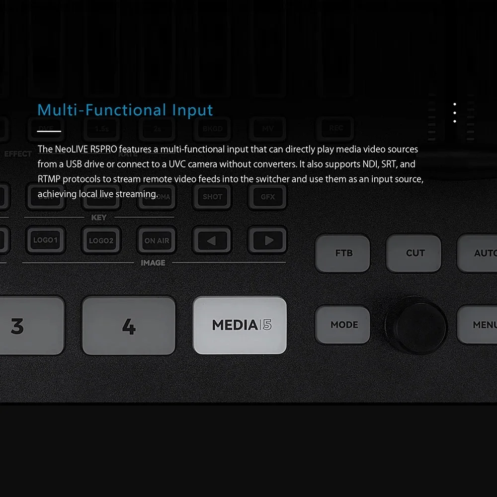 Mélangeur de commutation vidéo, écran 10.1 pouces, enregistrement vidéo, contrôleur HDMI à 4 canaux avec Usb type-c pour le Streaming de caméra Ptz