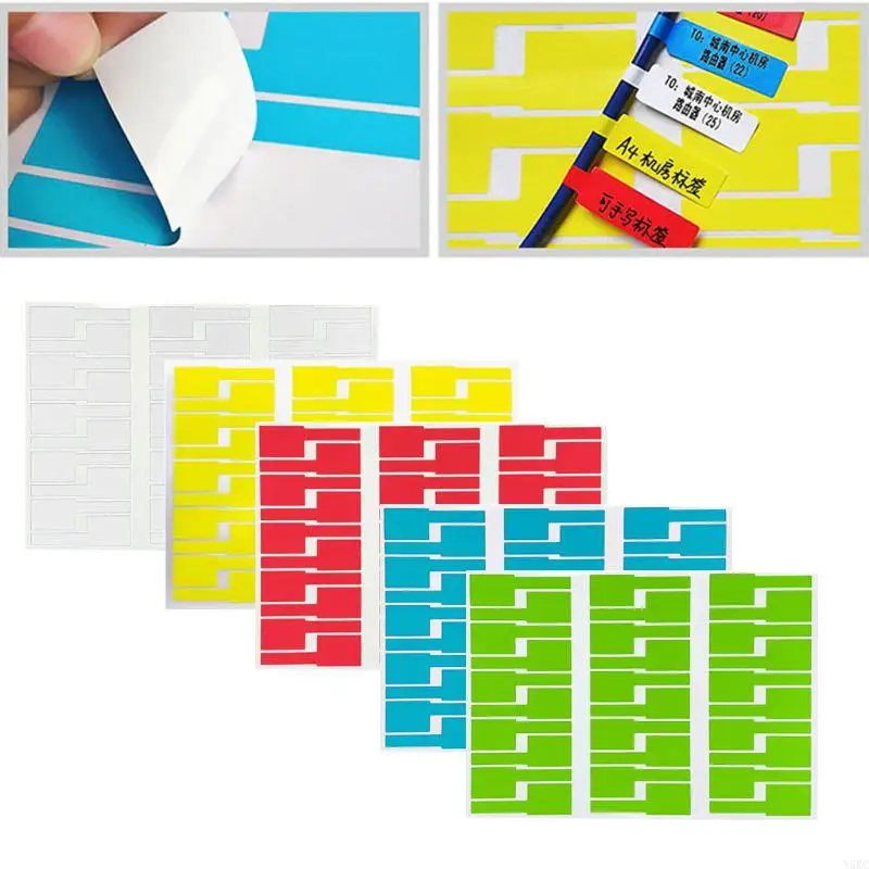 N5KC 30 Pieces Adhesive Wire Labels Cable Labels Sticker Identification Tags