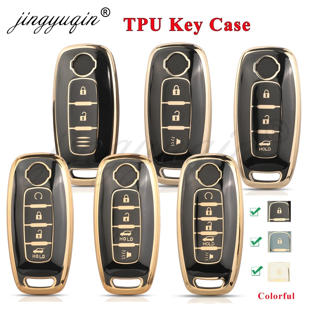 jingyuqin TPU key Prtoect Case holder Cover for Nissan X-trail T33 Kicks Qashqai J12 Juke Teana Altima Ariya 2023 2024 Remote