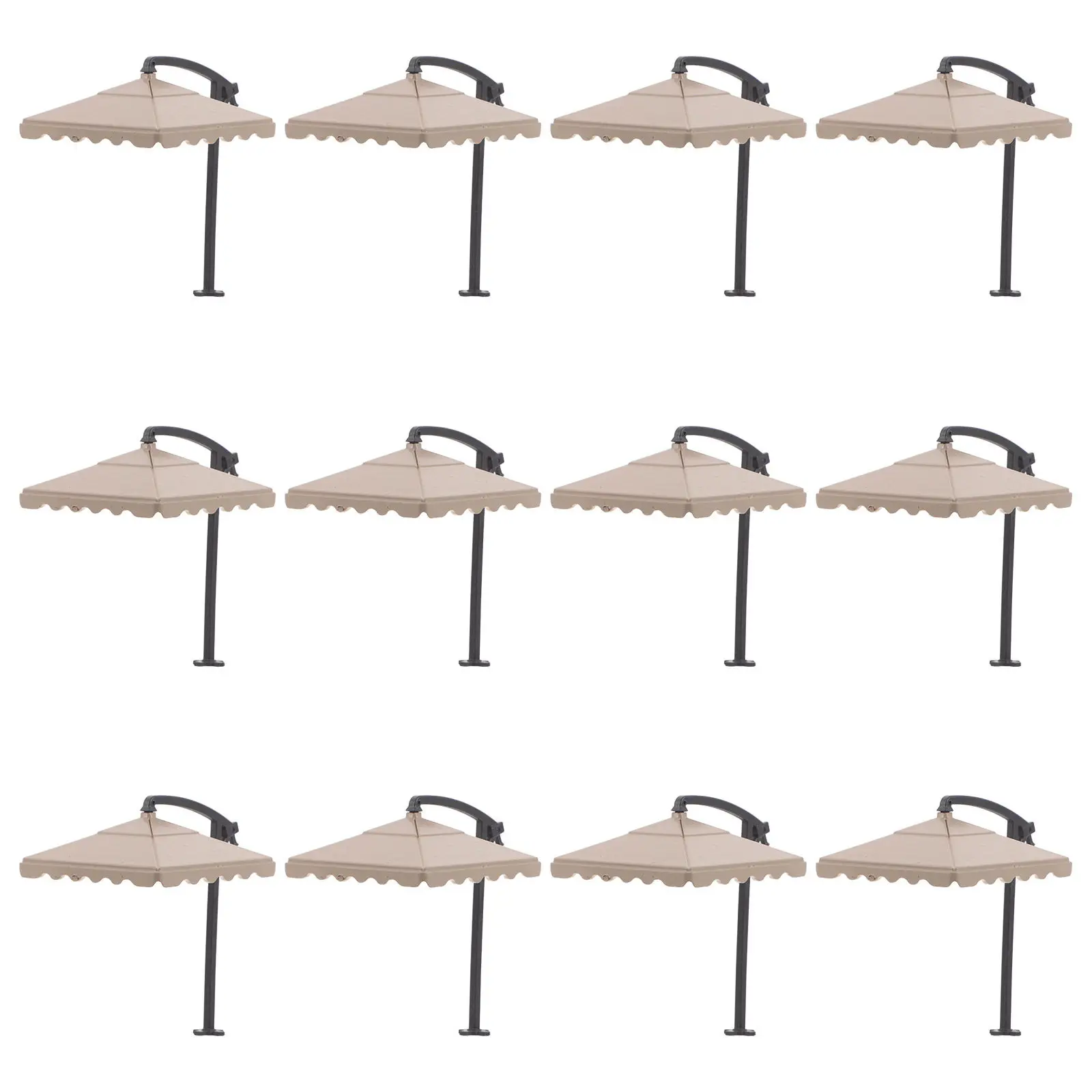 

10Pcs Miniature Patio Umbrella Outdoor Sunshade Parasol Realistic 1:75 Scale Garden Accessories Fairy Garden DIY Landscape Decor