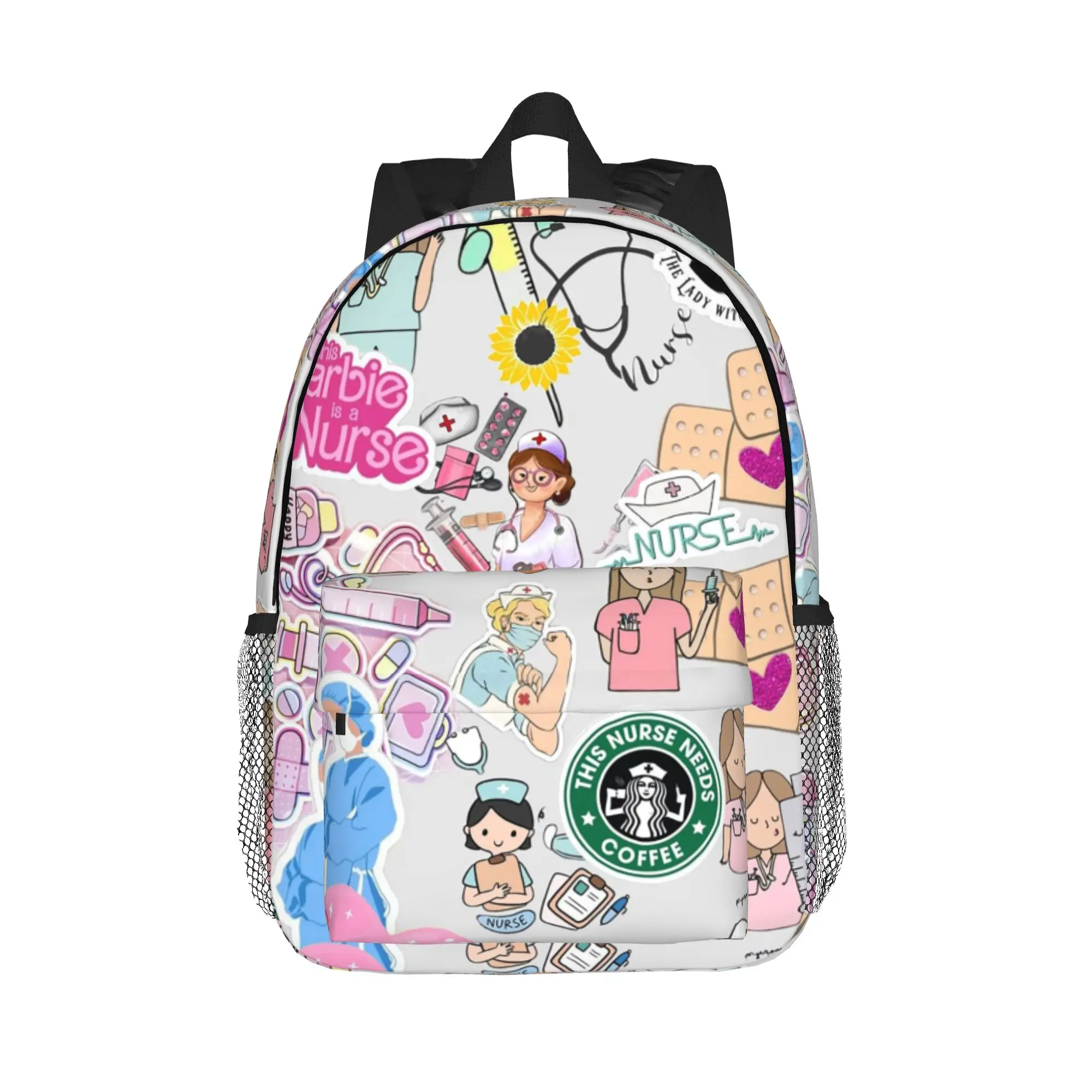Enfermera En Apuros Doctor Nurse Backpack Hot Sale Daypack Large Capacity Boy Girl BookBag Shoulder Bag for Men Women School Bag