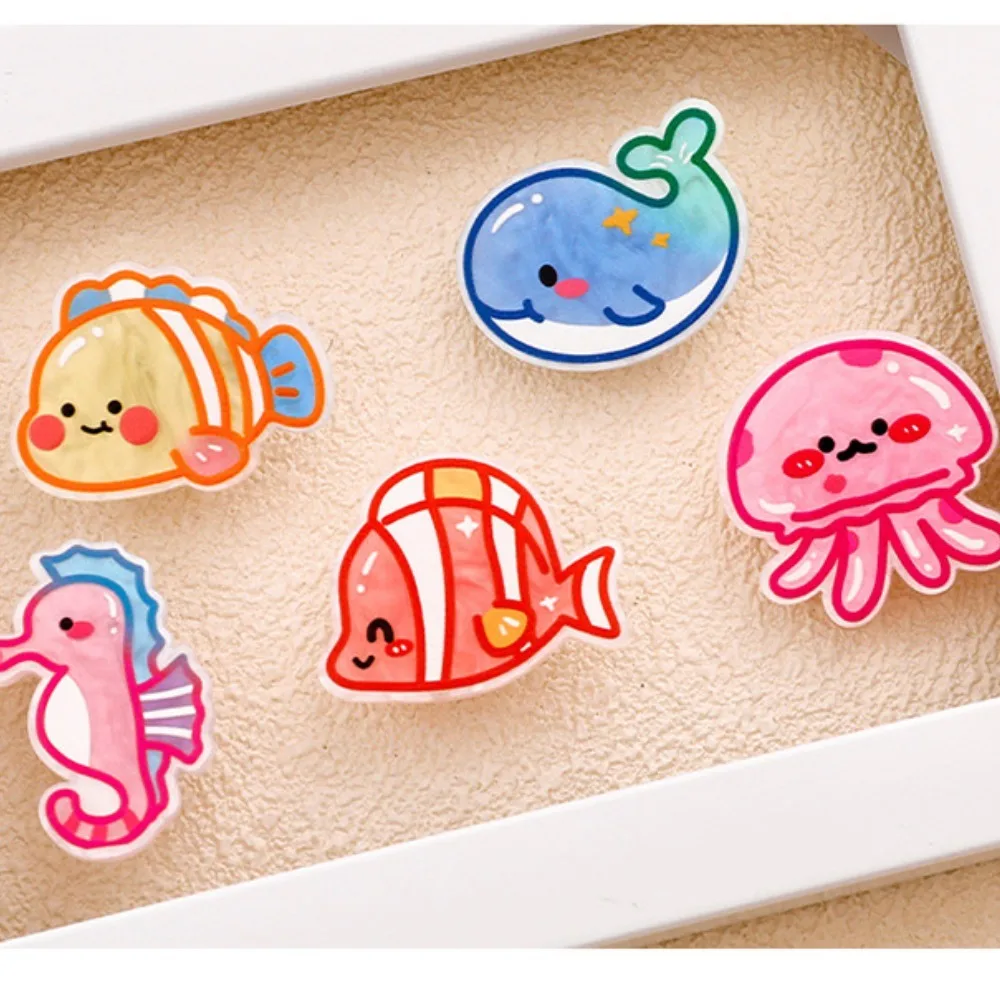 Creative Conch Ocean Fish Hairpin Coral Seaweed Jellyfish Hair Clips Coralfish Korean Style Animal Duckbill Clip Female/Children