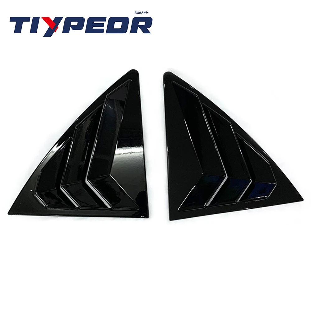 Rear Side Window Louver Glossy Black Tiypeor Side Air Vent Scoop Shade For Toyota Corolla 2007 - 2013 2008 2009 2010 2011 2012