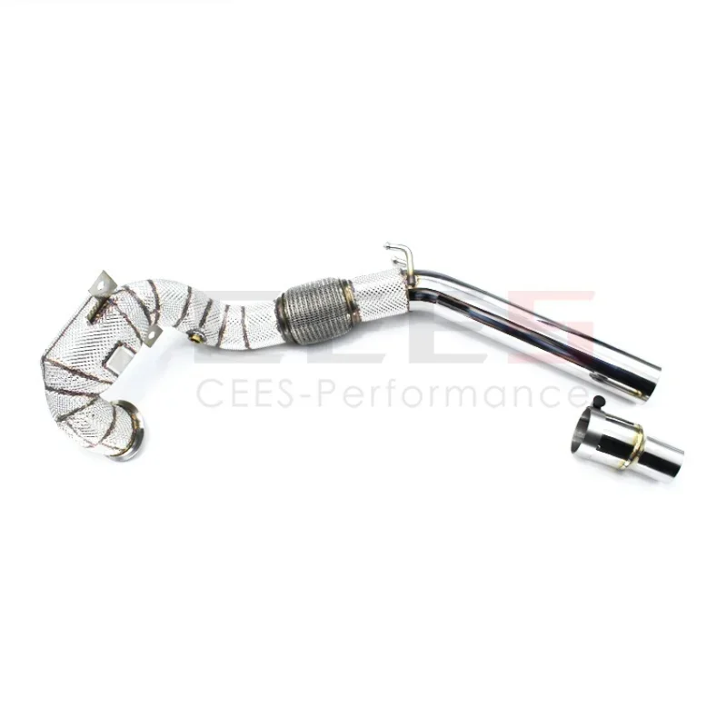 Section High flow Pipes branch downpipe Exhaust Pipe with for VW golf 7