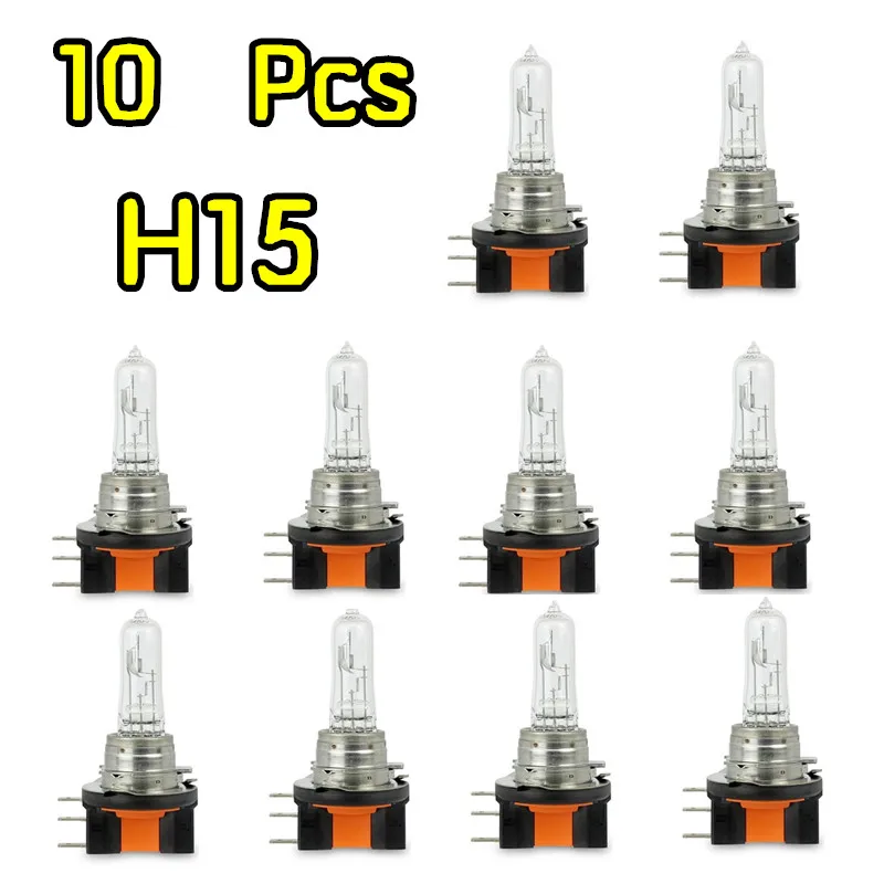 

10X H15 15/55W car Bulbs 12V H15 Halogen Lights For Car Daytime running lights clear 3200K Car Headlights Light Bulbs wholesale