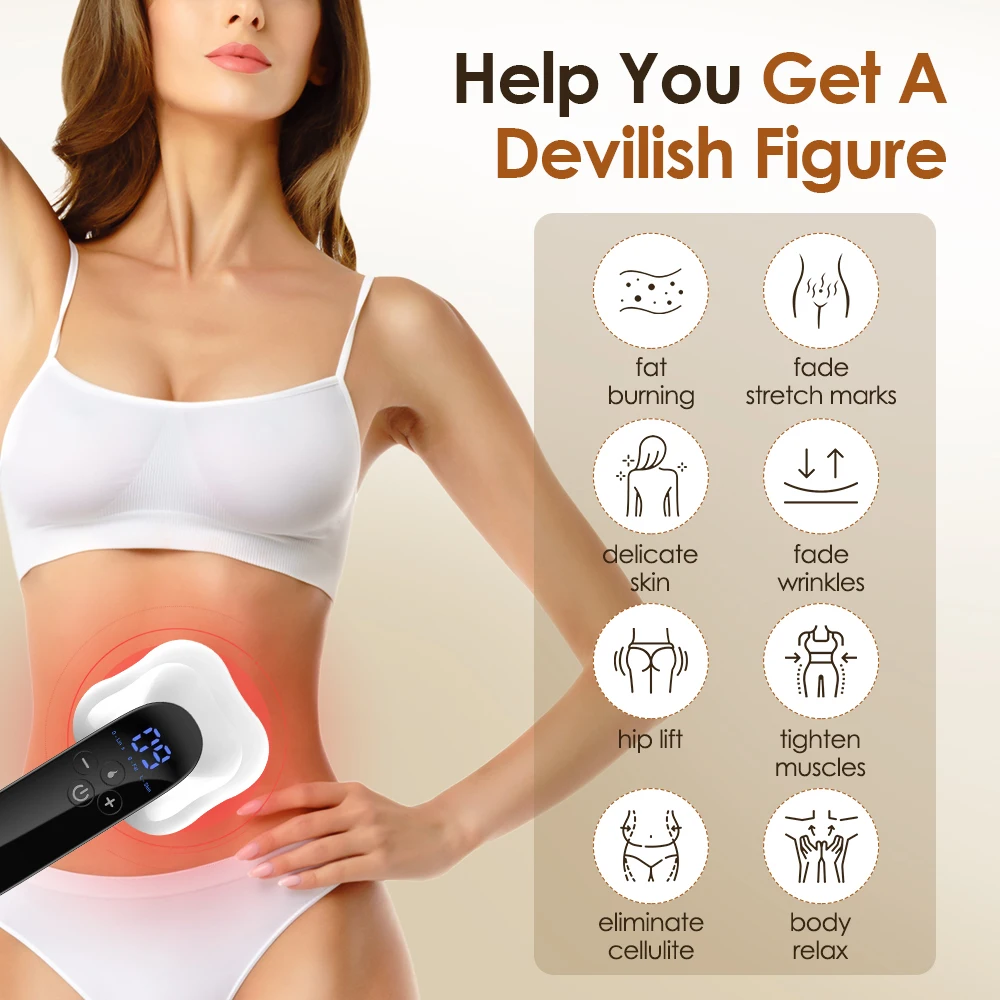 4 in 1 Cordless Electric Body Massager Slim Fat Burning for Belly Fat Waist Arm Leg Butt Professional  Anti Cellulite Machine