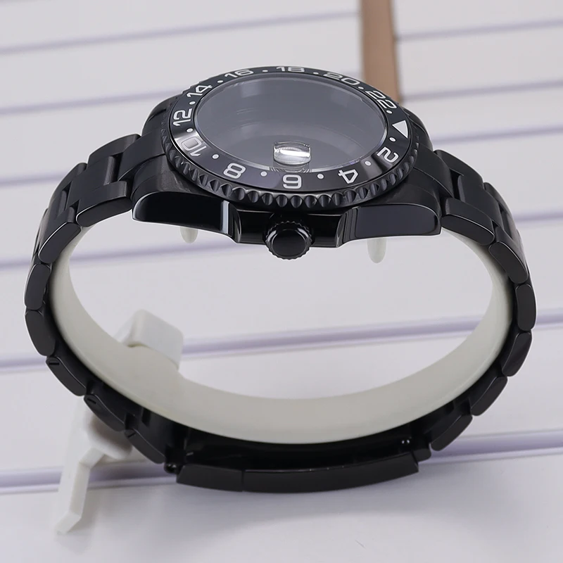 20ATM Taucher 40mm Hochwertiges NH35 NH36 Uhrengehäuse mit Armbändern, 120 Klicks für NH35 NH36 NH34 ETA 2824 8215 Uhrwerk, GMT SUB Gehäuse, Saphirglas – Detail 8