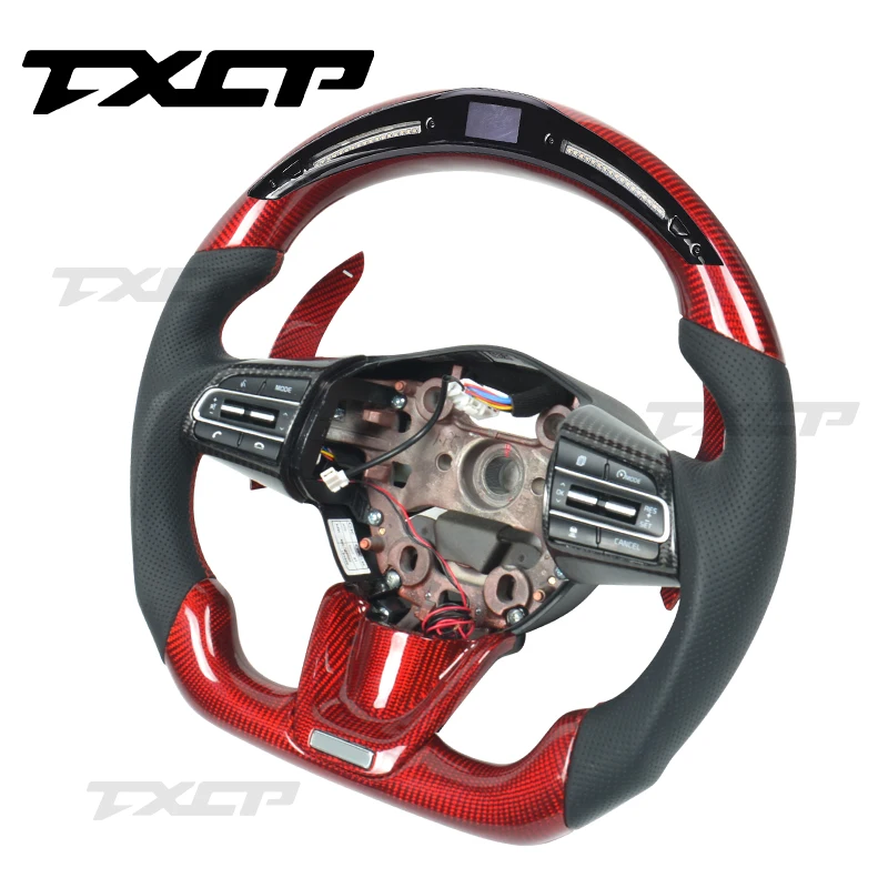 Carbon Fiber Car Steering Wheel For Kia Stinger GT LED Steering Wheel