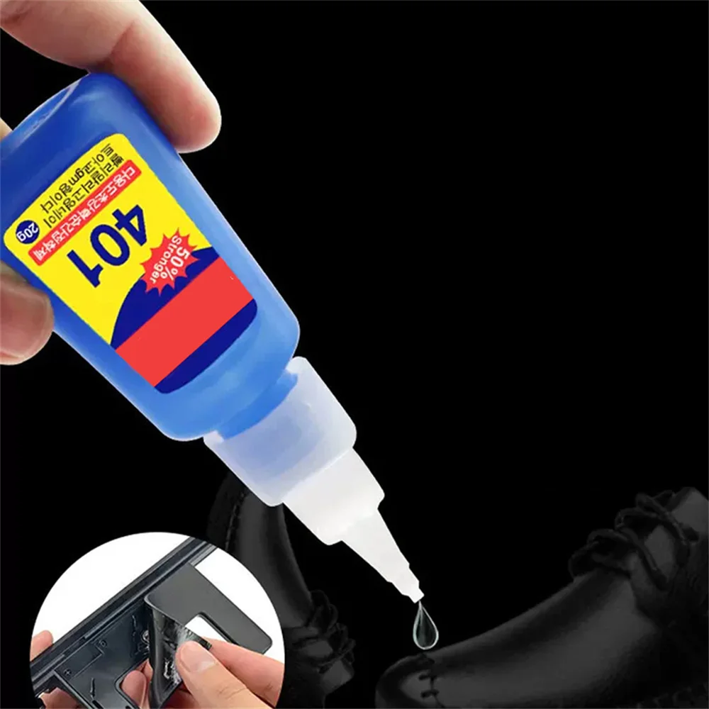 Super Stronger Glue 20ML 401 Glue Instant Fast Adhesive Bottle Multi-Purpose Fix Super Strong Liquid Colorless Adhesive Glue