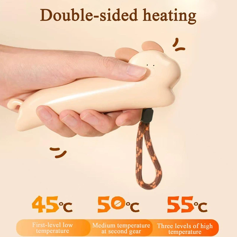 

Safe Explosion-Proof Hand Warmer Cute Animal Design Mini USB Heater Portable Rechargeable for Students Gift