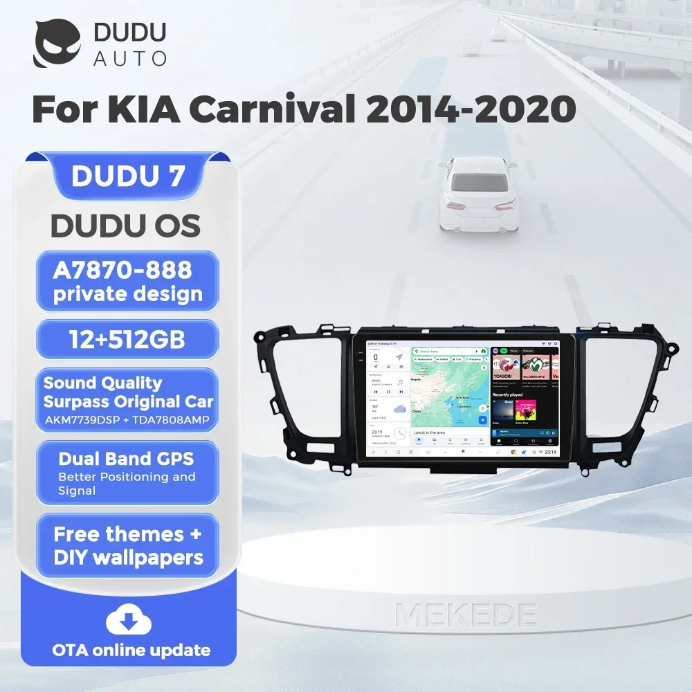 DUDU7 Multimedia Smart Systems Car Stereo GPS Android Car Radio For Kia Carnival YP Sedona 2014-2020