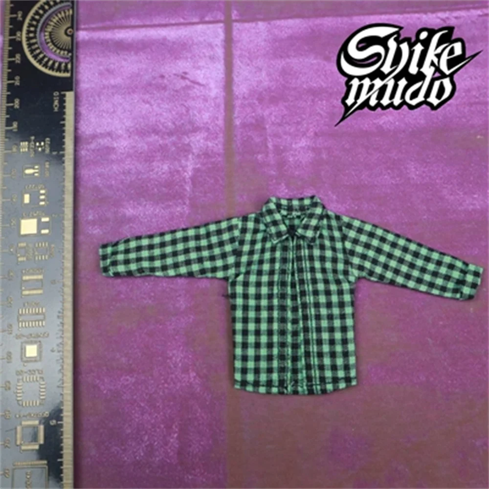SKD001 Soldier 1/12 Model Clothing Accessories Plaid Shirt Accessories 6-inch Trendy Top  Long Sleeve  For 6 Inch Action Figure