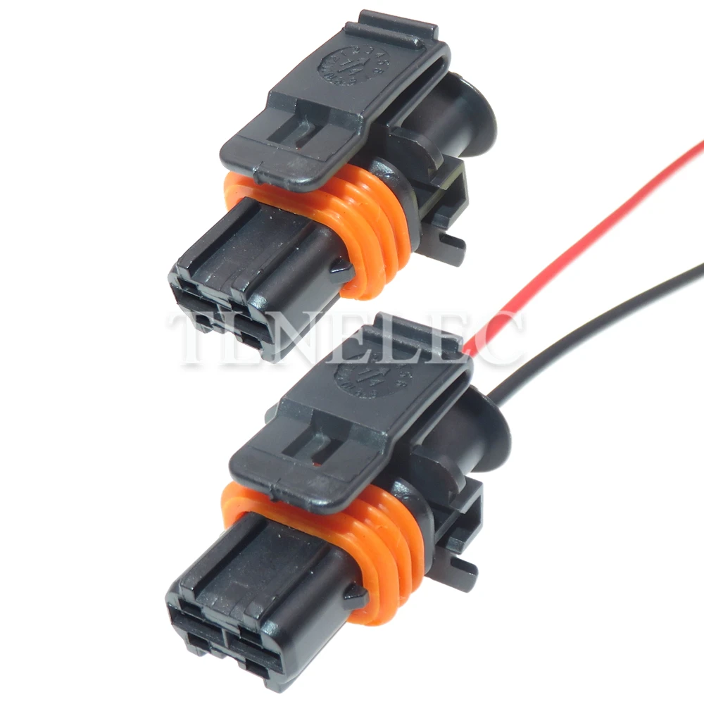 2 pinos maneira automóvel à prova dwaterproof água conectores carro combustível spray bico selado soquete com fios 1928404072 1928403137