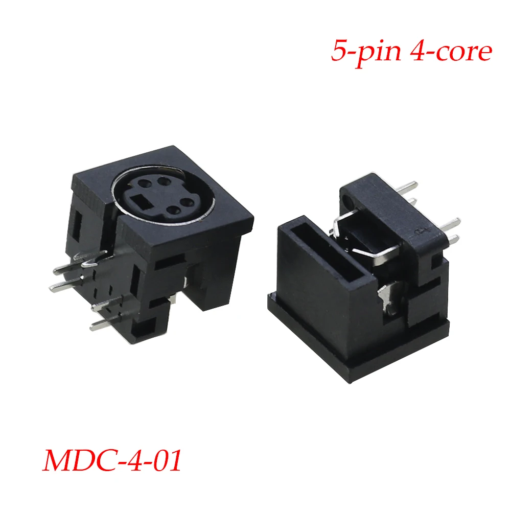 2PCS Terminal Audio Video Din Female Socket Connector S-video PCB Mount 3/4/5/6/8/9Pin Silver Tone PS2 Circular DIN Micro Jack