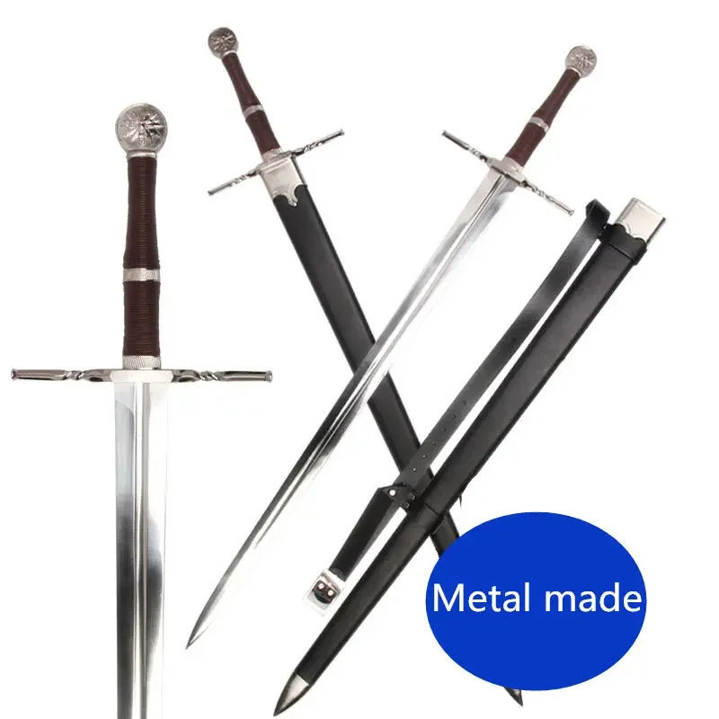 1/1 126CM Witcher3:Wild Hunt Geralt of Rivia Metal Weapons Aerondight‌ Long Sword Cosplay Costume Props Home Decor Not Sharpened