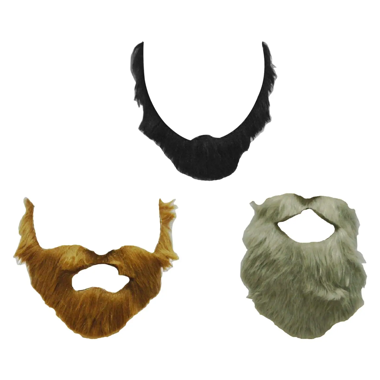 Acessórios de fantasia de barba falsa para adultos vestido extravagante de barba de Halloween falso