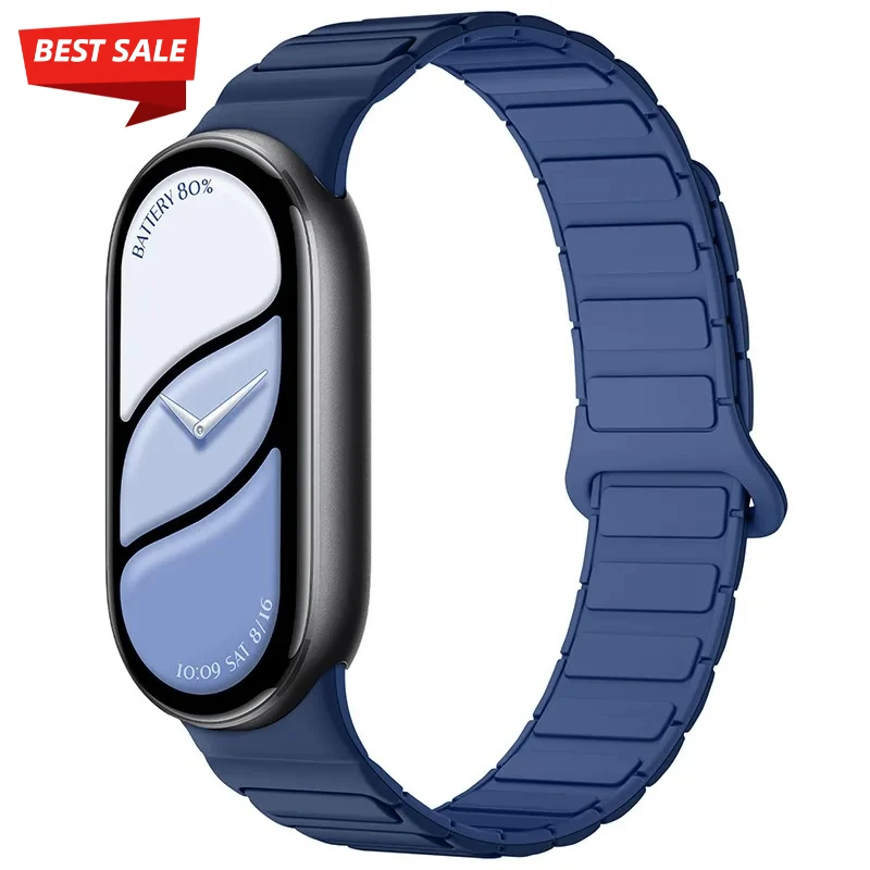 Neues Silikon-Sportarmband für Xiaomi Watch 10/9/8 Zweifarbiges Magnetarmband für Miband 10 NFC Smartwatch Ersatz-Armband