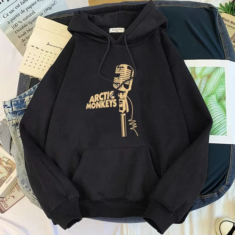 

Harajuku Vintage ARCTIC MONKEYS Sound Wave Printed Hoodies Mens Autumn Pullovers Music Band Kpop Skateboard Sweatshirts Hooded