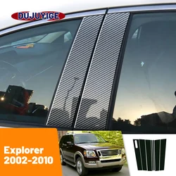 For Ford Explorer 2002-2010 2003 2004 2005 2006 2007 Carbon Fiber Window Door Column Deal B C Pillar Post Cover Trim Sticker