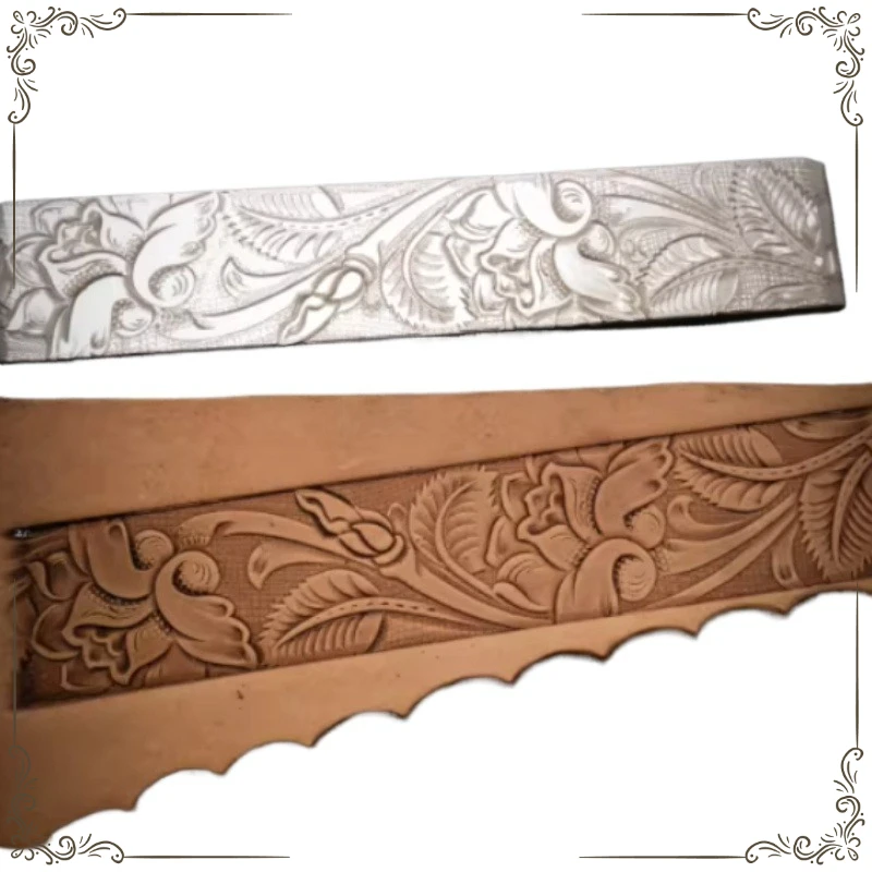 

Aluminum Alloy Leather Belt Embossing Mold 3D Rose Leaf DIY Craft Stamp,Leather Belt Embossing Mold, Aluminum Alloy Craft Tool