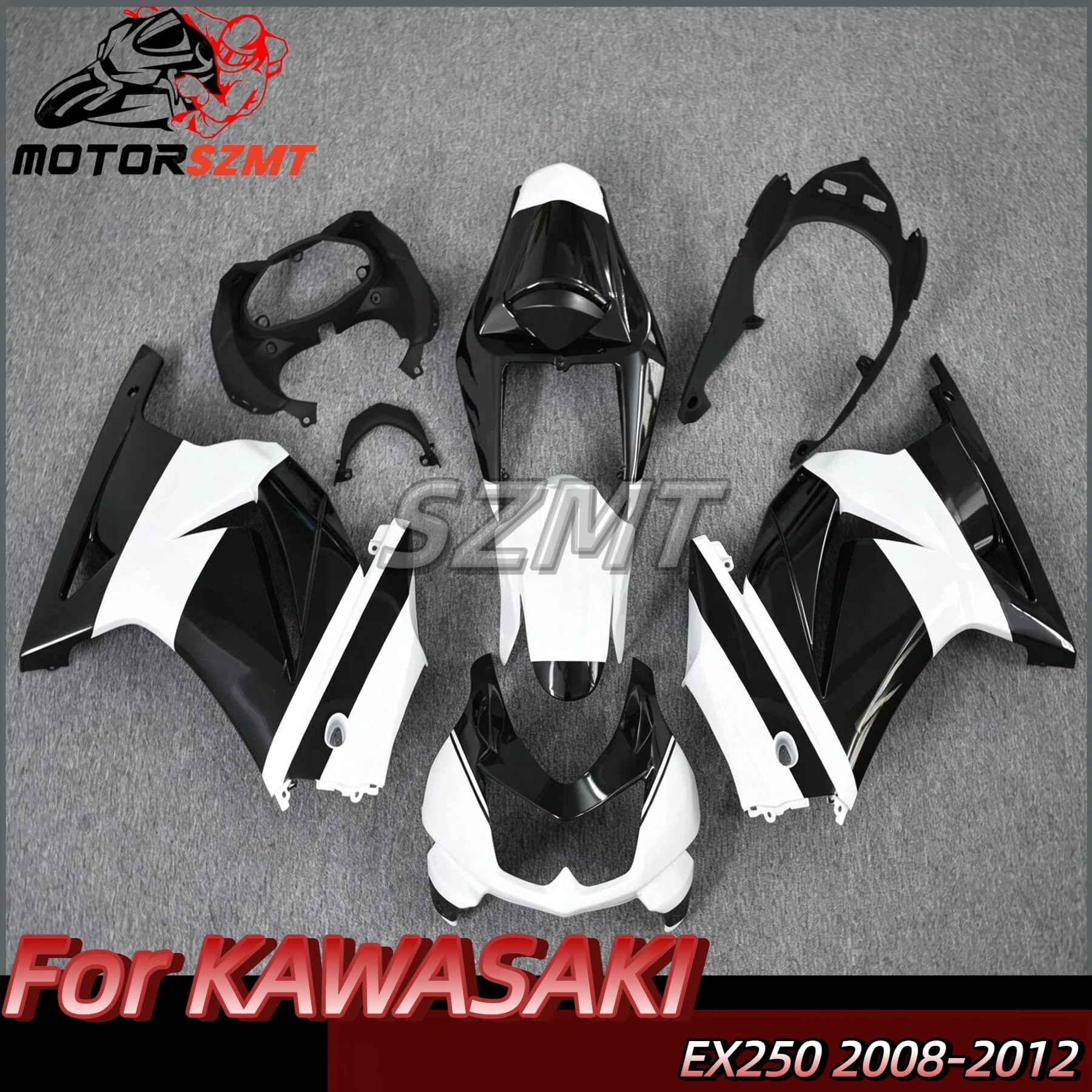 Injection fairings kit for Kawasaki EX250 250R 2008-2012 sport fairing kits 08-12 black Red, blue, green