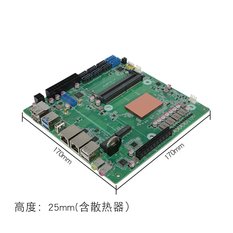 5825U expandable 10 Gigabit 8-bit NAS main board machine vision industrial control ITX main board