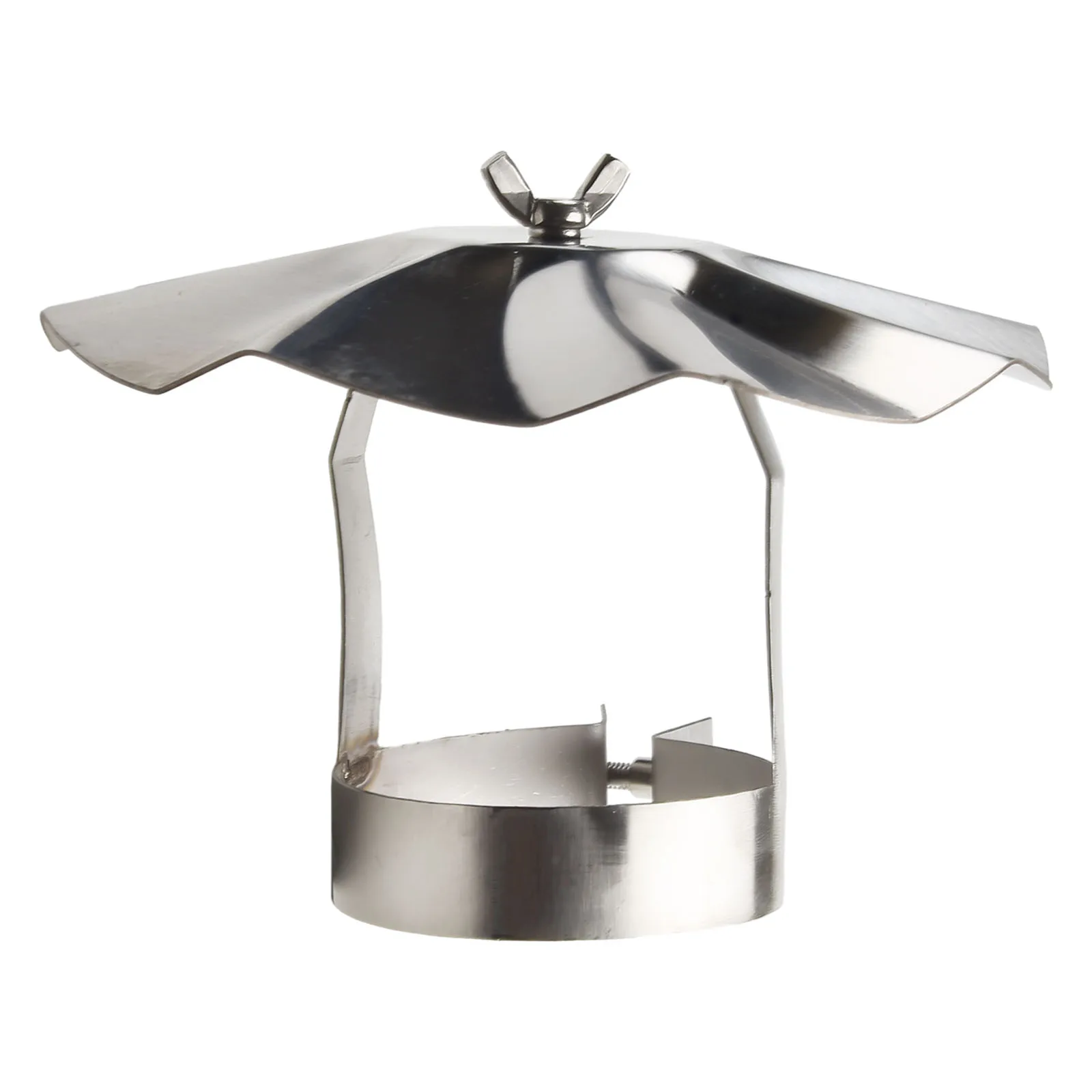 Nueva tapa de chimenea, capó de techo de 60mm/76mm/106mm, arreglo con tornillos para evitar que el agua de lluvia, chimenea de estufa de leña plateada