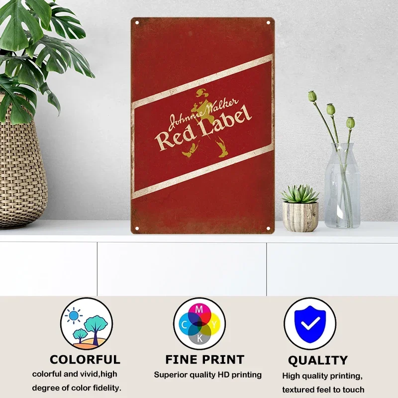 Whisky Marke Metall Vintage Zinn Zeichen Metall Zeichen dekorative Wandtafel Werbe teller Pub Bar Club Mann Höhle Dekor Wand dekoration