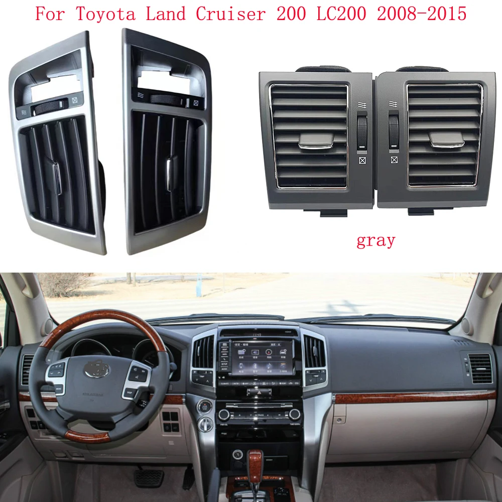 

4PCS Copy For Toyota Land Cruiser 200 LC200 2008 2009 2010-2015 Grill Car A/C Air Conditioner Outlet Air Fresh Grill outlets