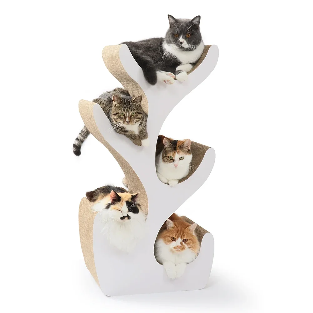 Cat Climber,Vertical Corrugated Catnip Cat Scratching Board Anti-Scratch Pet Supplies Claw Sharpening Cat Tree Tower