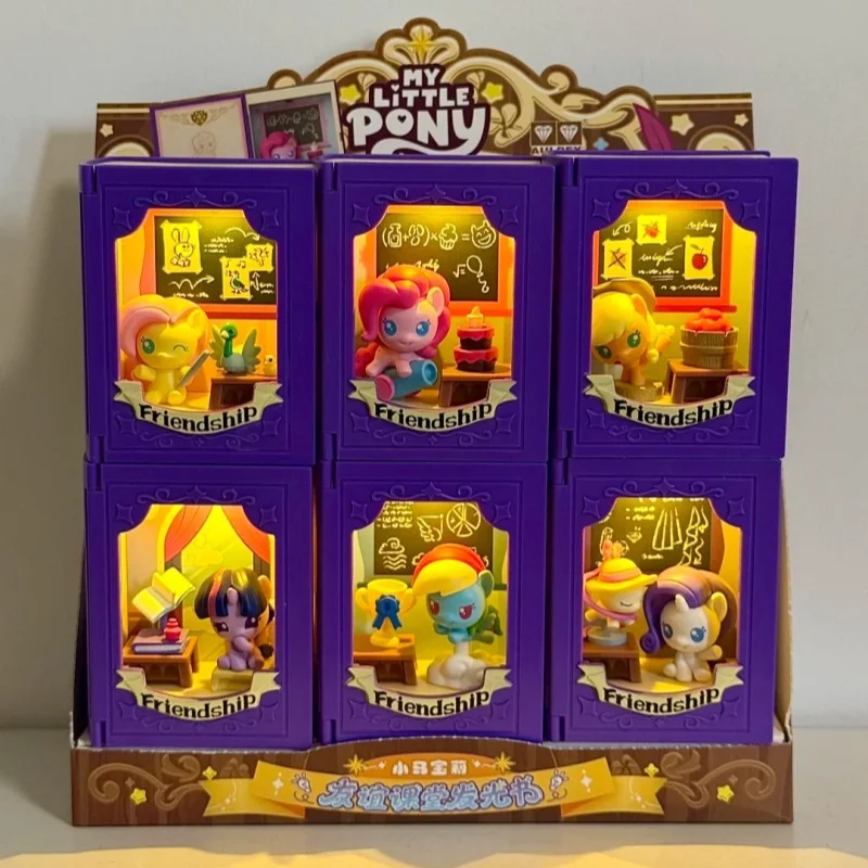 

My Little Pony Friendship Class Light-Up Book Blind Box Toys Gift Glowing Mini Scene Magic Book Toys Collectible Birthday Gifts