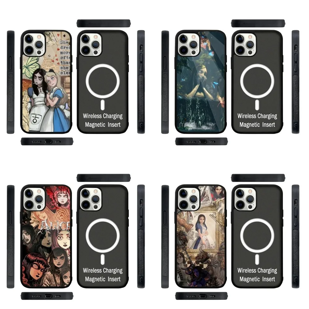 

A-Alice Madness Returns Phone Case Strong Magnetic For IPhone 16,15,14,13,Pro,Max,Plus,11,12,Mini For Magsafe Wireless Charging